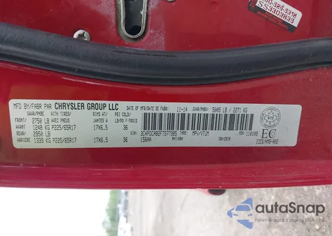 2015 Dodge Journey Cvp/Se Plus из США, поврежденный, VIN 3C4PDCAB2FT577385